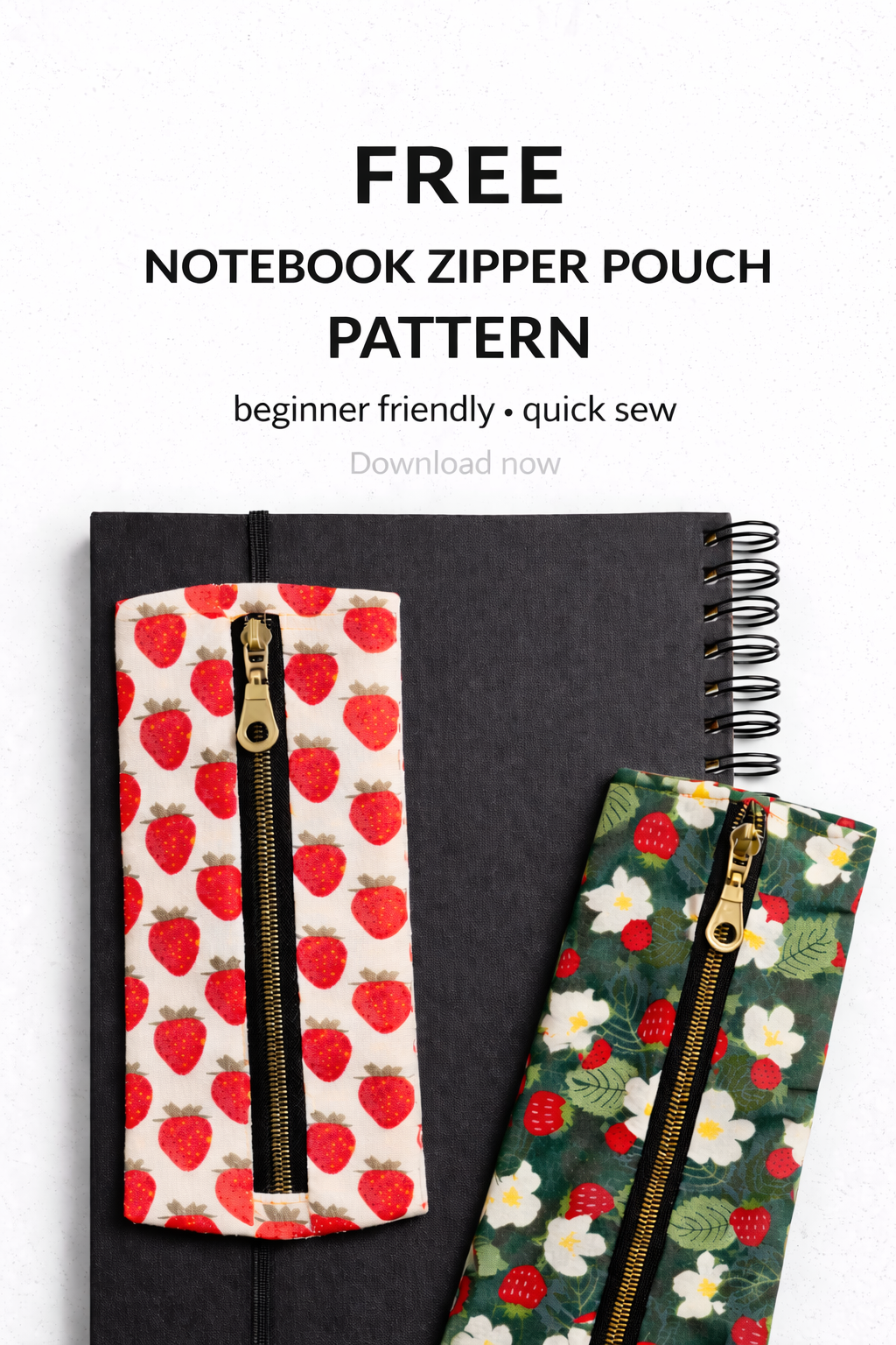 Notebook Zipper Pouch Pattern FREE Download
