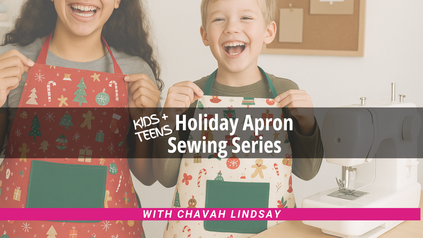 Holiday Apron Sewing Workshop: Teens + Kids