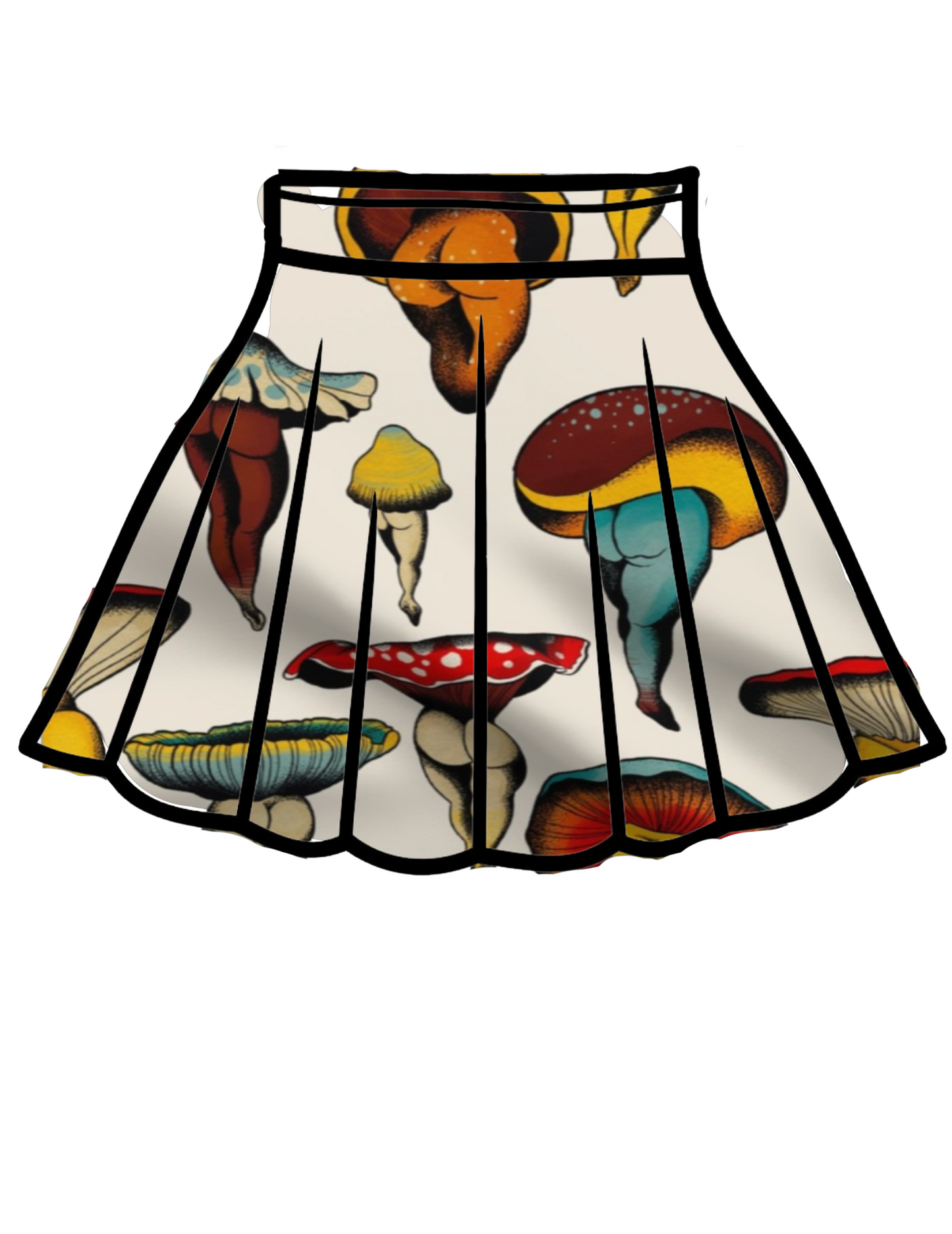PRE ORDER: Pleated Tush-room Skirt