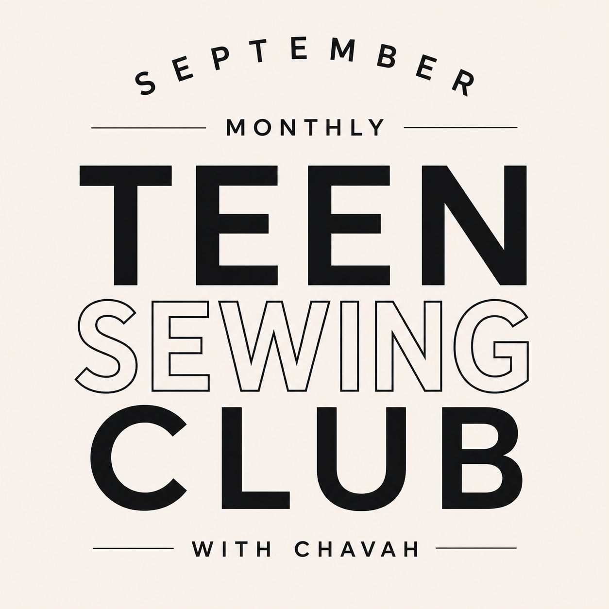 TEEN SEW CLUB | SEPTEMBER
