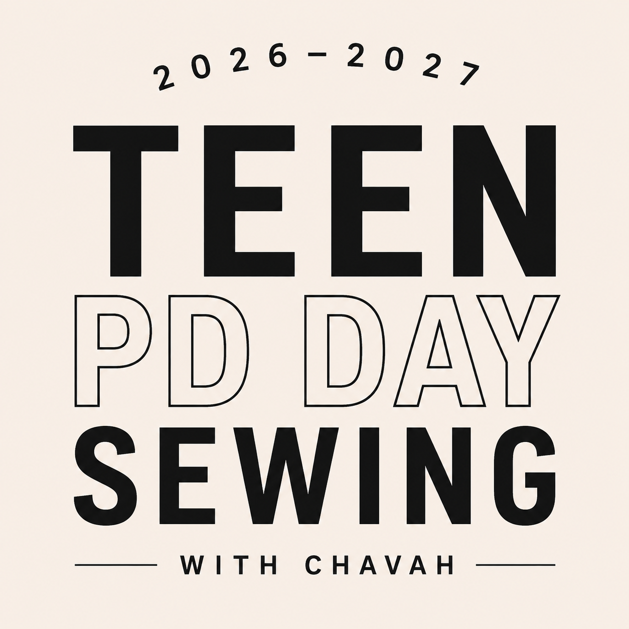 Teen PD Day Sewing 2026/27