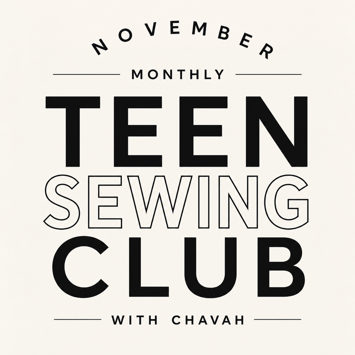 TEEN SEW CLUB | NOVEMBER