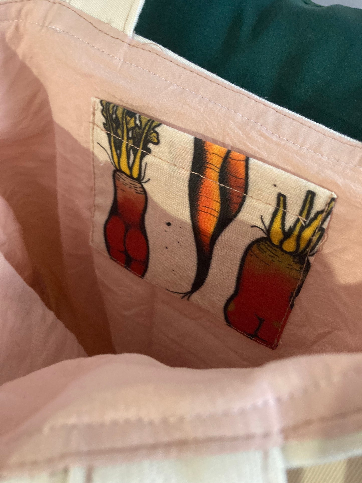 Cheeky Veggie Canvas Tote