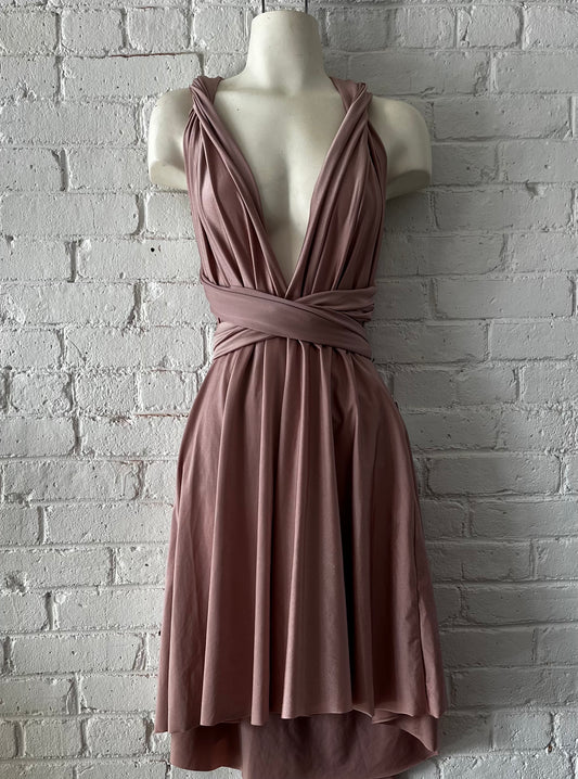 Dusty Rose Convertible Dress: OFF THE RACK