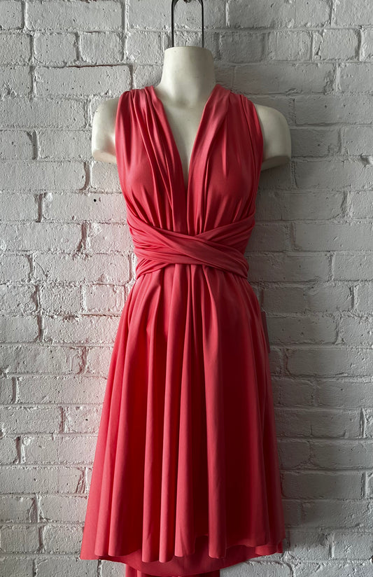 Coral Convertible Dress: OFF THE RACK