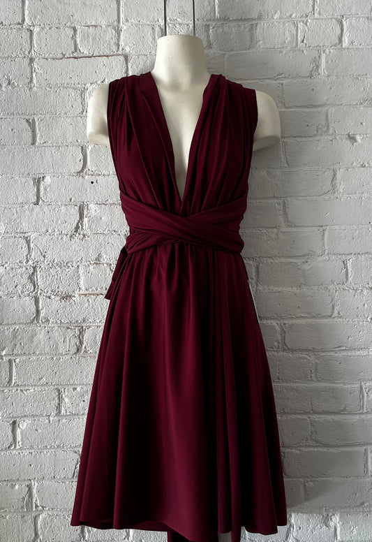Wine Convertible Dress: OFF THE RACK
