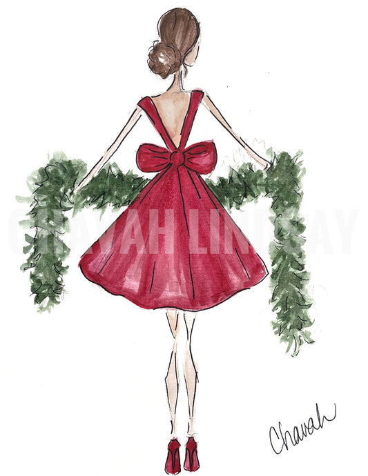 Holiday Watercolour Fashion Illustration: various