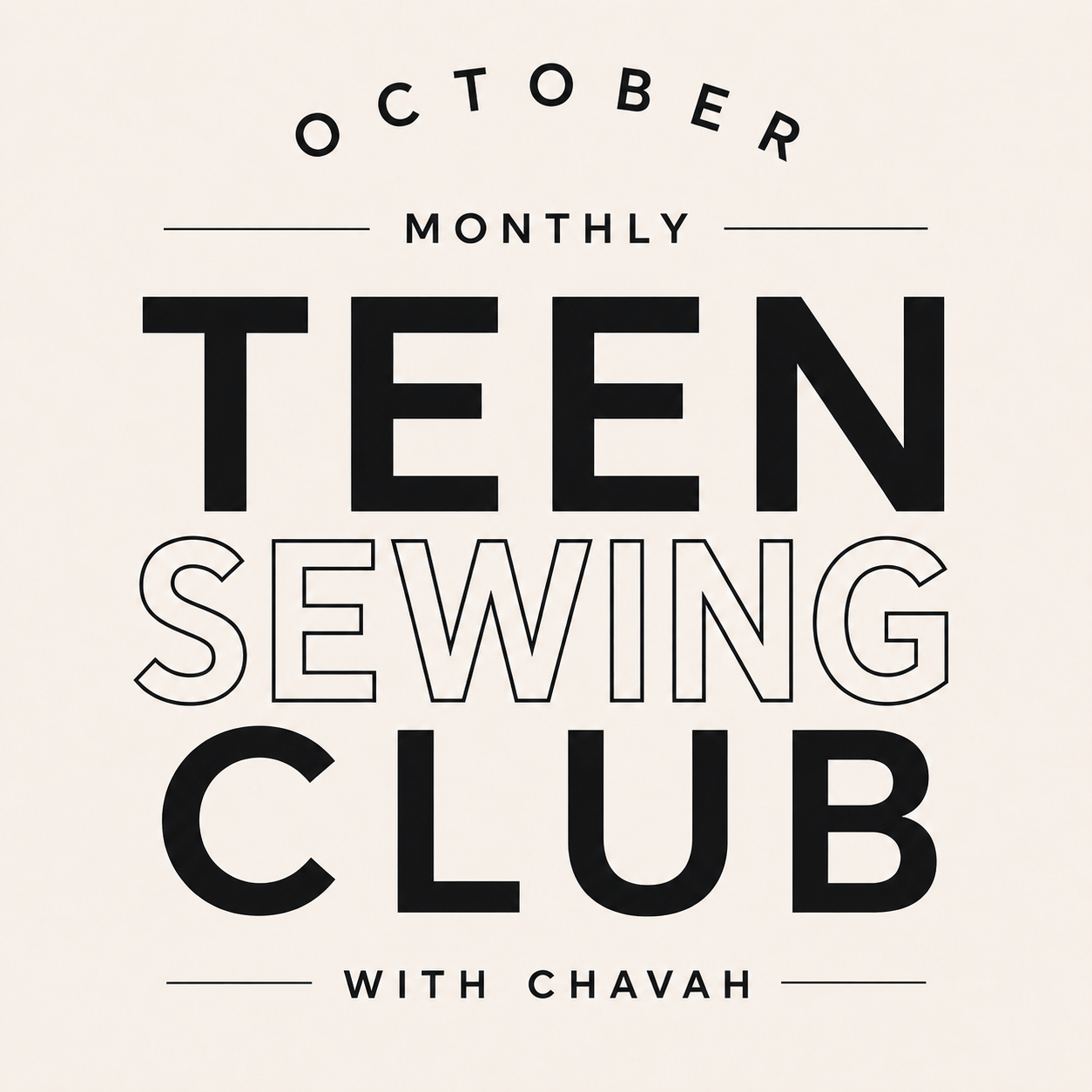 TEEN SEW CLUB | OCTOBER