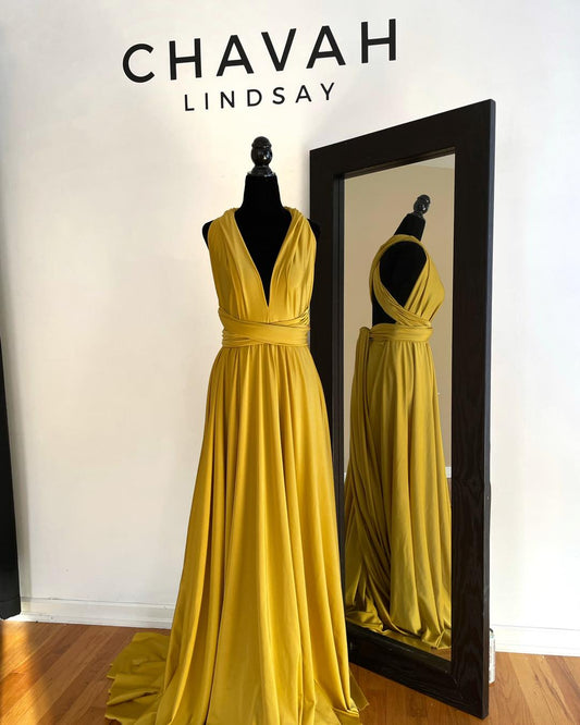 Mustard Yellow Convertible Dress