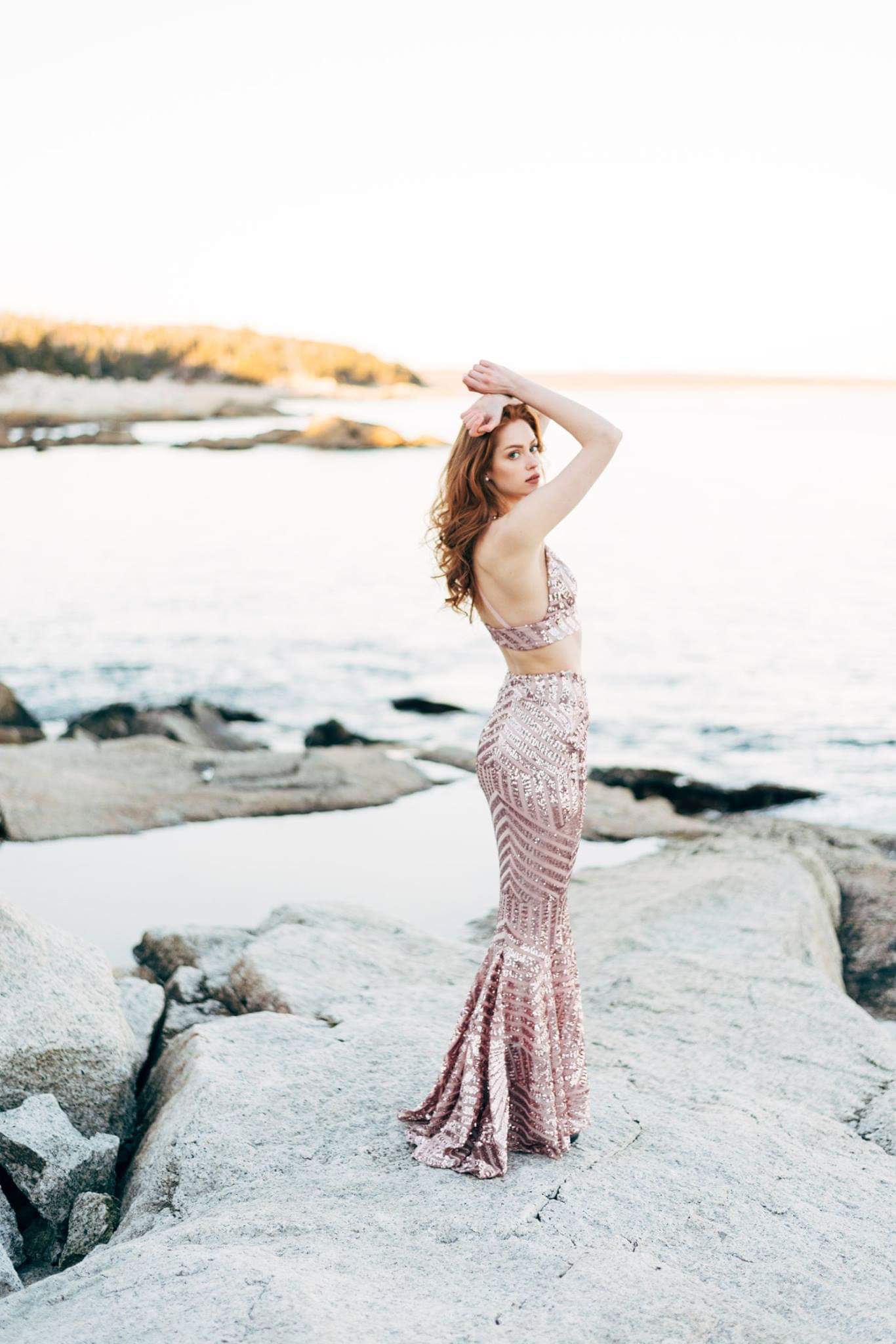 Two piece mermaid gown