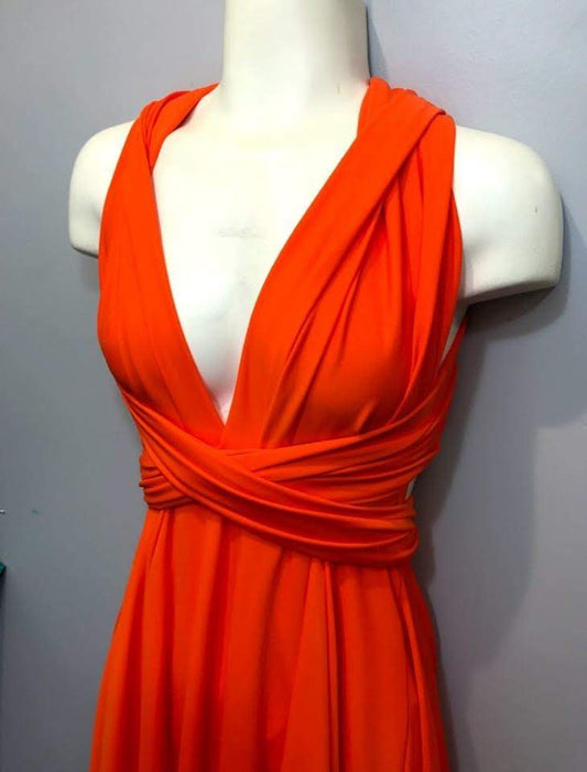 Orange Convertible Dress