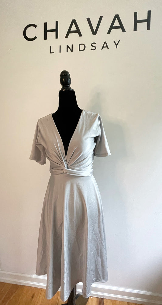 Sample Sale ; Ice Grey Wrap top Dress