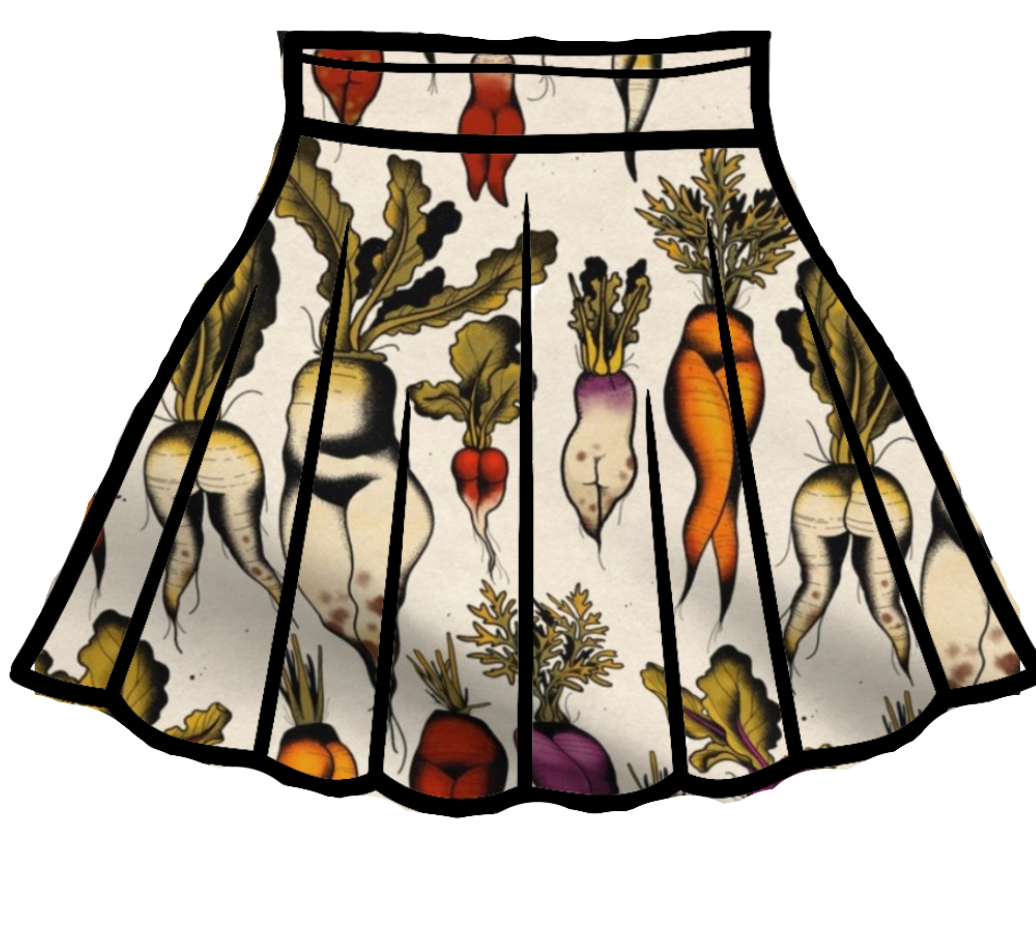 Sexy Root Vegetable Pleated Skirt PREORDER