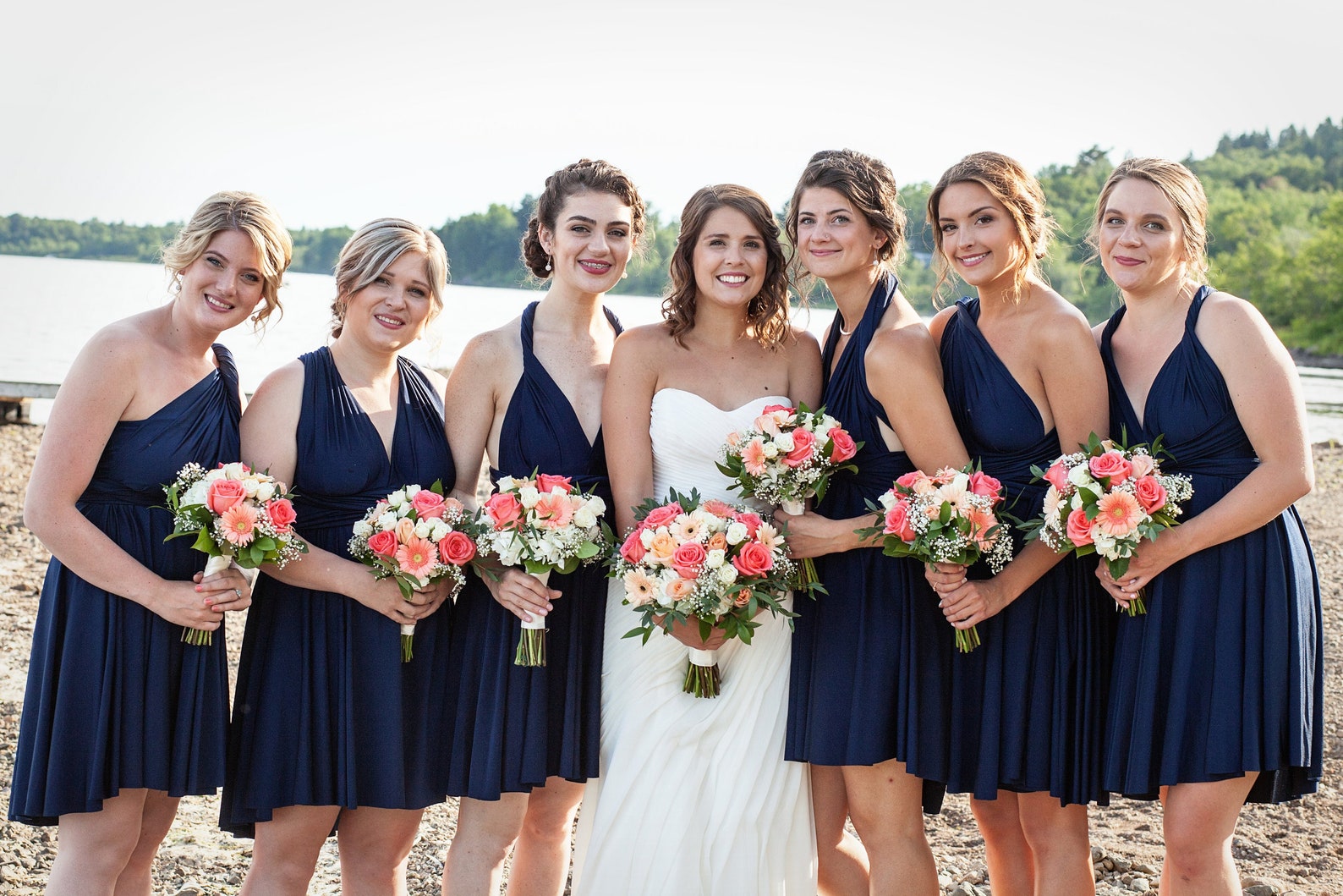 Navy bridesmaid deals dresses canada