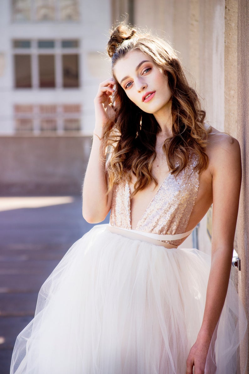 It Was Always You gown ; tulle & sequins, custom fit