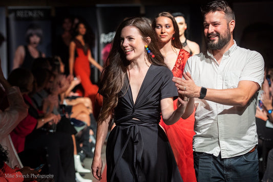 Black Wrap Top Dress (Off the Rack)