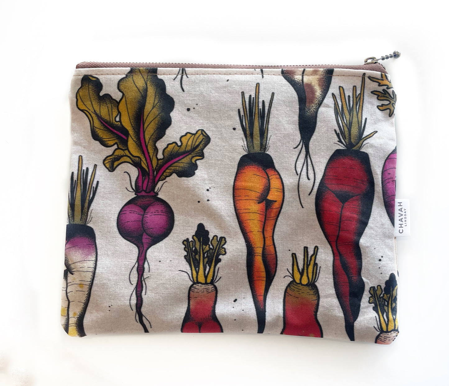Sexy Root Vegetable Zipper Pouch